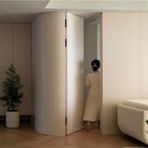 Système de cadre de porte invisible en alliage d'aluminium de luxe, design minimaliste insonorisé en nylon pour hôtel, salon, villa - Product Image 1