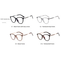 Montures de lunettes œil-de-chat en alliage TR anti-lumière bleue avec verres en acrylique, légères, pour hommes et femmes, dorées, certifiées CE