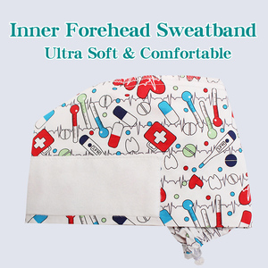 Gorros de fregado para amor corazón mascota Hospital gorro de enfermería quirúrgica pediatría ginecólogo Unisex <span class=keywords><strong>Anime</strong></span> para mujeres enfermeras sombreros médicos - Product Image 4