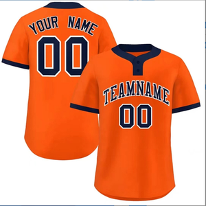Maglia da Softball Personalizzata a Due Bottoni Unisex, Uniforme da Baseball in Poliestere per Squadre Giovanili - Product Image 1