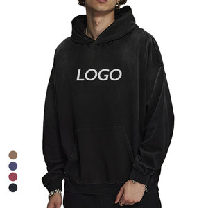 Sweat-shirt de haute qualité pour homme, streetwear, uni, logo personnalisé, automne, polyester/coton, tissu éponge français, poche, coupe régulière - Product Image 4