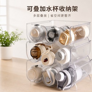 Transparent Cup Storage Rack Rectangle 1 Layer Standing Type Kitchen Cabinet <b>Organizer</b> Eco Friendly <b>Desktop</b> Holder - Product Image 3