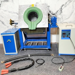 Four à fusion de métaux IRIS 380V, four à induction à moyenne fréquence pour l'acier/l'or/l'aluminium avec dispositif de coulée - Product Image 4