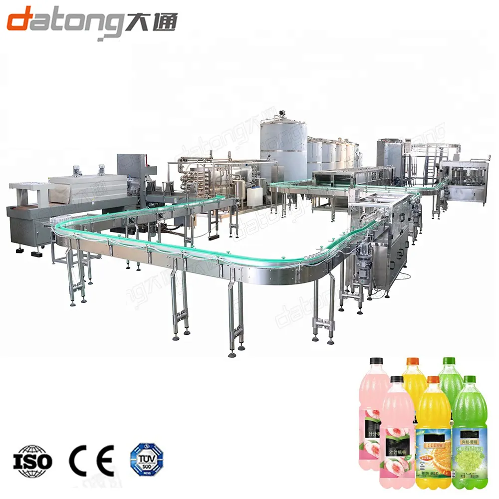 Machine complète de production de jus boisson remplissage à chaud traitement de jus de fruits