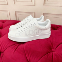 Sneakers en cuir de luxe avec logo personnalisé, chaussures de skate décontractées unisexes, chaussures de sport pour hommes et femmes, chaussures de marche en plein air