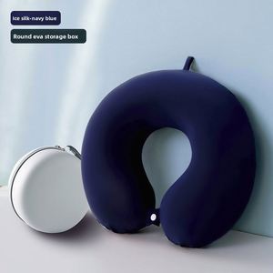 Ice Silk U-shaped <b>Memory</b> <b>Foam</b> Cooling Neck Pillow for Cervical Support Travel Car & Airplane Use Lightweight <0.5kg Portable - Product Image 1