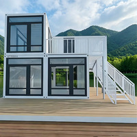 Maisons modulaires préfabriquées de luxe de 20, 30 et 40 pieds, à 2 étages, modernes et extensibles pour l'habitation