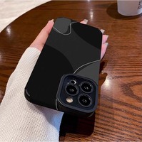 Étui de protection pour téléphone portable en cuir artificiel souple TPU avec impression de style Luxury Line pour iPhone Xr Xs 11 12 13 14 15 16 17 18 Pro Max