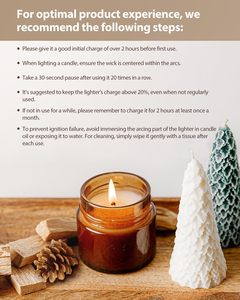 Sang Trọng Đôi Arc Loại C Sạc Điện Tử Flameless Nhẹ Hơn Đẹp Thịt Nướng Thanh Trượt Chuyển Đổi Cho Hương & Nến - Product Image 6