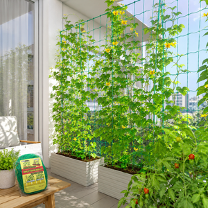 Altamente Resistenza di Plastica Piante di Sostegno E Appeso Colore Verde Cetriolo Verticale In Crescita Arrampicata Netto - Product Image 6