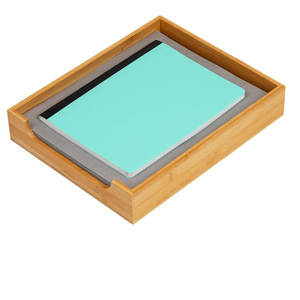 Bamboo Desktop <b>Storage</b> Box Rectangle Single Tier For Desk Office Organizer Neatening <b>Storage</b> - Product Image 1