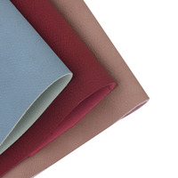 Tissu en cuir PU imitation extensible gaufré de 1,4 mm d'épaisseur, technologie tissée, rouleaux pour sacs, vêtements, canapés, ballons de football
