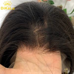 Peluca <span class=keywords><strong>Frontal</strong></span> de Encaje con Diamantes de Alta Calidad, Cabello Humano Doblemente Tramado, 100% Cabello Humano Virgen Natural para Mujeres Negras - Product Image 2