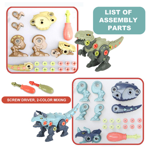 บล็อกตัวต่อพลาสติกตัวต่อเพื่อการศึกษาของเล่นไดโนเสาร์สำหรับเด็กผู้ชายตัวต่อของเล่น<span class=keywords><strong>การ์ตูน</strong></span>ทำจากพลาสติกเพื่อการศึกษา - Product Image 2