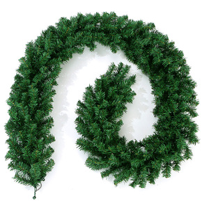 Guirlande <span class=keywords><strong>de</strong></span> Noël en pin artificiel populaire 2023, 2,7 m, verte, décoration en rotin, décoration suspendue pour porte, couronne <span class=keywords><strong>de</strong></span> Noël - Product Image 3