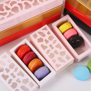 กล่องใส่ขนมมาการองอาหารแบบกำหนดเองกล่องใส่เค้กขนมคุกกี้ช็อคโกแลตกล่องกระดาษใส่ลูกกวาด - Product Image 1