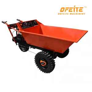 Mini carro eléctrico de tres ruedas, carro de camión volquete de empuje manual para ingeniería de transporte de hormigón, carretilla de 3 ruedas fabricada en China - Product Image 4