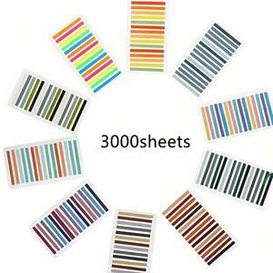 20-Pack Multicolor PET Index Tabs Memo <b>Pad</b>-Writable Self-Adhesive Sticky Notes for Page Marking & File Classification - Product Image 5