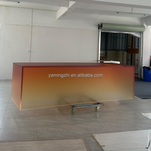 Cao cấp sang trọng Acrylic quầy bar phong cách hiện đại Acrylic bàn tiếp tân dày Acrylic dài bảng được sử dụng cho biệt thự - Product Image 5
