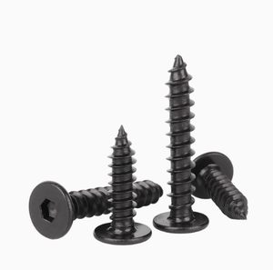 304 Stainless Steel Black Flat Head Chamfered Hex Socket Self-Tapping <strong>Wood</strong> <strong>Screws</strong> Flat Round Head Beveled Edge <strong>Wood</strong> <strong>Screws</strong> - Product Image 2