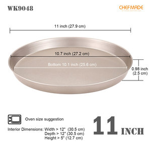 Fábrica de pizza Sartenes para hornear para pizza plato profundo con palo de acero al carbono - Product Image 3