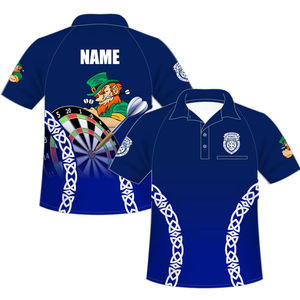 Customized Sports Wear Club Shirt Women Men'S Printed Sportswear T-Shirts Trade Custom Dye Sublimation Polo Darts Shirts Indoor