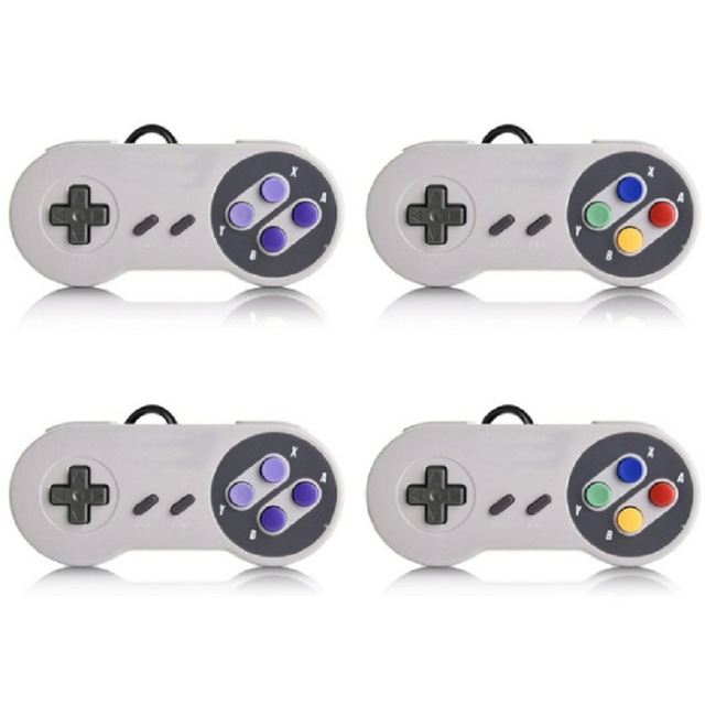 Wired USB Retro Joystick for Super Nintendo Entertainment System SNES Gamepad Controller Mando for PC IOS Android