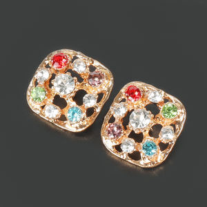 Nuevo Botón de cristal personalizado cubre Botón de cuello Clip gemelos cristales broche ajuste camisa estándar joyería botones - Product Image 2