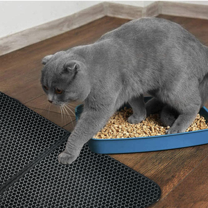 Rutsch feste faltbare Katzenstreu matte Trapper Doppels chicht Eva leichtes Haustier Pad wasserdichte Luxus Katzenstreu matte - Product Image 2