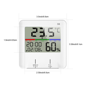 Gran oferta, de estilo europeo Digital termohigrómetro, medidor de humedad de temperatura interior de alta precisión con fecha de reloj para el hogar - Product Image 3