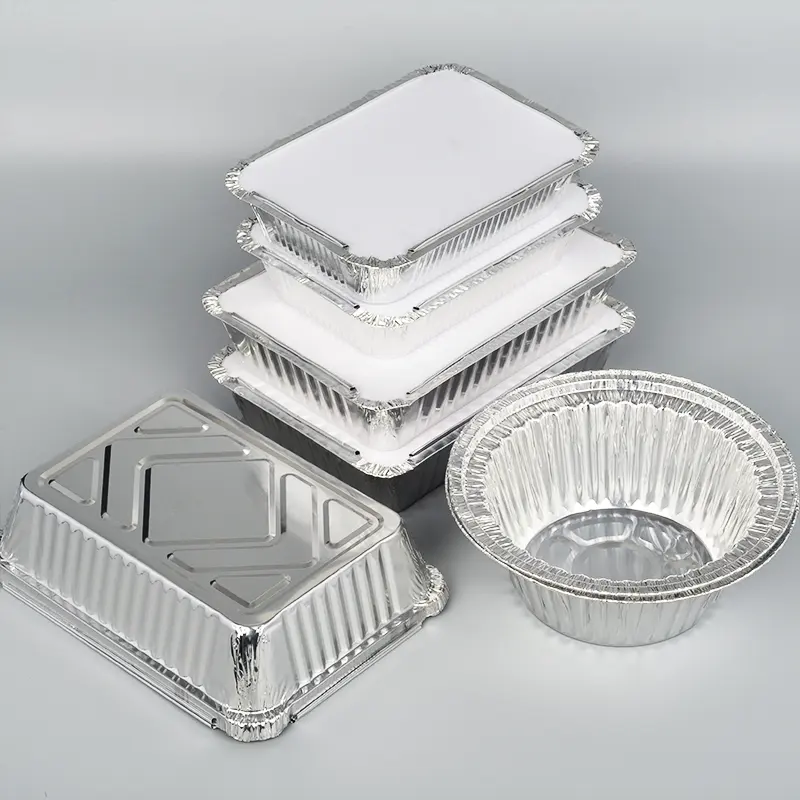 Nieuwe Product Afhalen Lunch Servies Container Vierkante Aluminiumfolie Bakplaten