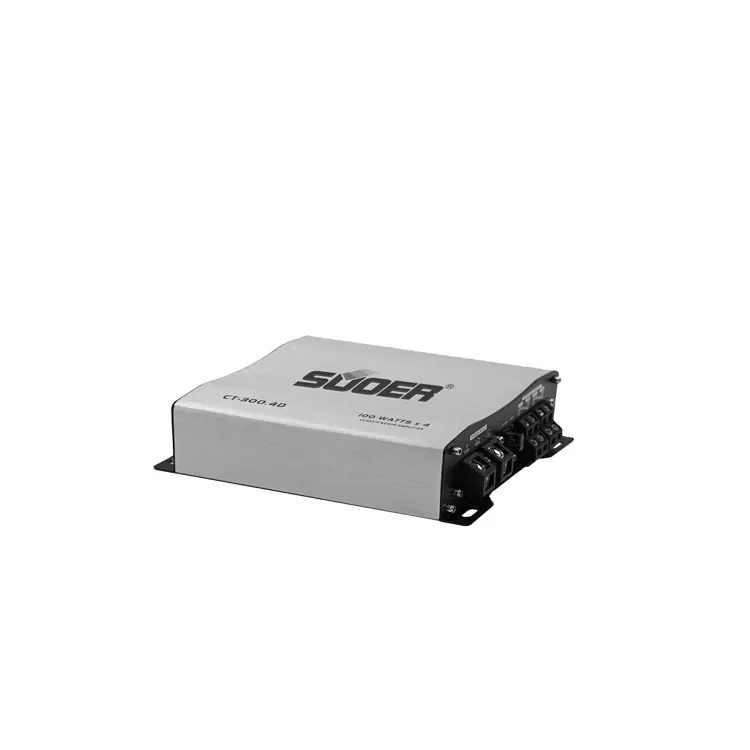 Suoer mini size 4 channel 300 watts rms power car audio amplifier