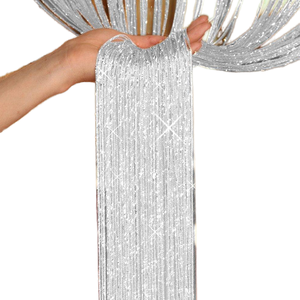 SHJY SHJY-L205 Élégant panneau mural rideau <span class=keywords><strong>de</strong></span> porte 1x2m en polyester scintillant pour usage intérieur, avec franges, pour <span class=keywords><strong>décoration</strong></span> <span class=keywords><strong>de</strong></span> plafond <span class=keywords><strong>de</strong></span> banquet et <span class=keywords><strong>de</strong></span> mariage - Product Image 1