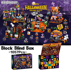1057pcs 6in1 DIY Assemble Halloween <strong>Mini</strong> <strong>Building</strong> <strong>Block</strong> Blind Box <strong>Toy</strong> For Kids - Product Image 3
