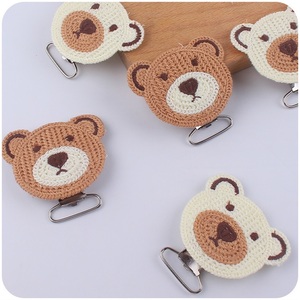 Nouveau-né <span class=keywords><strong>attache</strong></span>-sucette bébé Crochet dessin animé ours chaîne anti-chute accessoire pour sucette bébé fournitures - Product Image 5