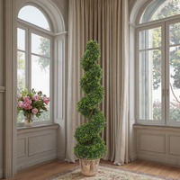 Haute qualité en plastique vert herbe arachide feuille spirale en pot plante artificielle arbre artificiel pour la maison jardin décor