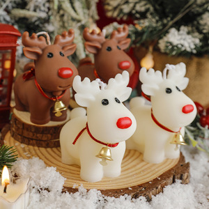 Creative White Elk Reindeer Aromatherapy Soy Wax <b>Candle</b> Christmas Decor & Birthday <b>Gift</b> for Girlfriend Comes with <b>Gift</b> Box - Product Image 3