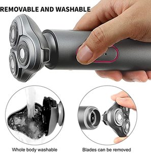 <span class=keywords><strong>Afeitadora</strong></span> impermeable PRITECH IPX5 para hombre, afeitadoras eléctricas recargables de triple hoja, máquina de afeitar inglesa personalizada para hombre, ruido - Product Image 3