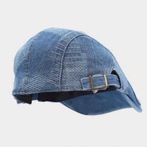 หมวกแก๊ปแฟชั่นสไตล์แกตสบี้สำหรับผู้ชาย หมวกเบเร่ต์ หมวกเดนิม หมวกทรงนิวส์บอย หมวกไอวี่ผ้าลายตาราง หมวกไอวี่ผู้ชาย หมวกทรงนิวส์บอย - Product Image 4