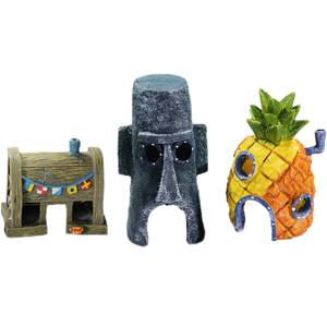 Adorno de Resina Ecológico de <span class=keywords><strong>Bob</strong></span> <span class=keywords><strong>Esponja</strong></span>, Decoración de <span class=keywords><strong>Casa</strong></span> de Dibujos Animados, Paisajismo de Pecera, Escondite Ecológico para Acuario - Product Image 1