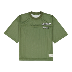 T-shirts personnalisés, T-SHIRT EN MESH, couture sur la poitrine et le dos, logo brodé, collection personnalisée, patch, coupe ample, T-shirt surdimensionné pour homme - Product Image 3