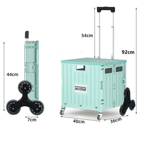 Inklapbare boodschappenkar, opbergruimte, PP materiaal, grote capaciteit, inklapbare winkelwagen - Product Image 1