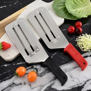 Cuchillo de pelar de doble hoja de acero inoxidable al por mayor, rebanador, triturador, cortador de repollo, picador manual de verduras para ensalada de repollo en la cocina - Product Image 1