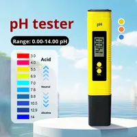 Alat Ukur pH Portabel Laris Manis, Akurasi 0.01, Layar Digital, Pengukuran Keasaman untuk Pengujian Kualitas Air, Stok Pabrik Tersedia