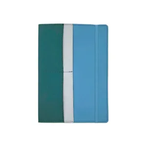 Anti bacteria 3 colors PU combination and stitching 148X210MM Case binding Custom Recycled Journal Notebook