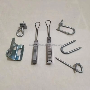 屋外用オーバーヘッドメタルFTTH空中フラットテンションステンレス鋼光ファイバークランプドロップワイヤークランプ - Product Image 3