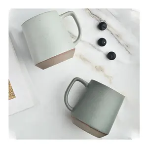 New hot-selling Simple Retro Kiln Glazed Ceramic Coffee Cup Porcelain Mug With Laser Engraving Logo