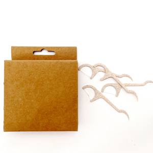 Hilo <span class=keywords><strong>dental</strong></span> portátil personalizado para adultos, palillo de dientes, material de bambú y nailon biodegradable con sabor a menta para el cuidado bucal y la limpieza - Product Image 3