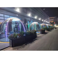Tente Igloo Bulle Préfabriquée Dôme Écologique Moderne avec Structure en Aluminium et Polycarbonate pour Usage Extérieur