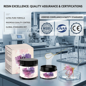 UV Flower Dip <b>Resin</b> with Alcohol Ink Pigment, Fast Curing, Low Odor, Crystal <b>Clear</b> for <b>Resin</b> Flower & Epoxy Art - Product Image 2